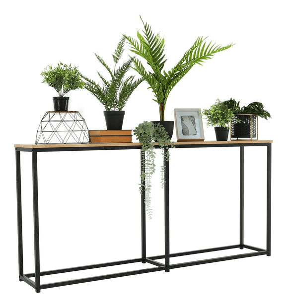 Konzolový stolek Burnet (dub + černá)