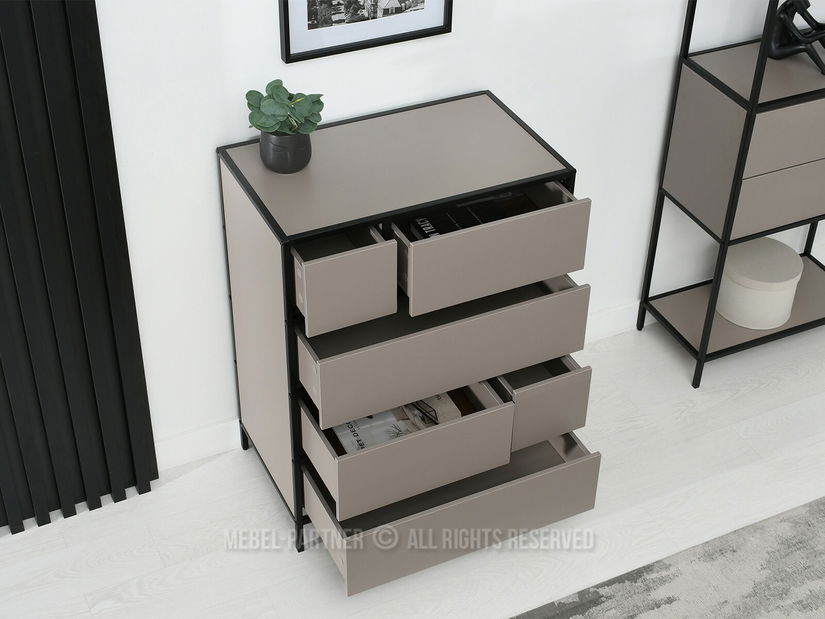 Komoda Soren Kom (béžová + černá)