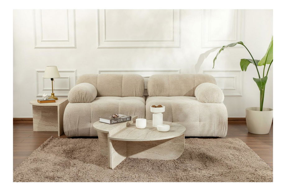 Konferenční stolek Oronerro 1 (travertin + mramor)