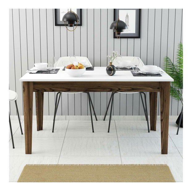 Jídelní stůl (pro 6 osob) Millano (ořech + bílá)