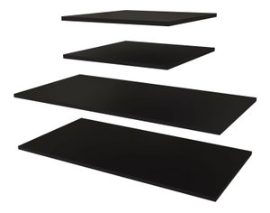 Set 4ks. polic do šatní skříně Baste 150 cm (černá)
