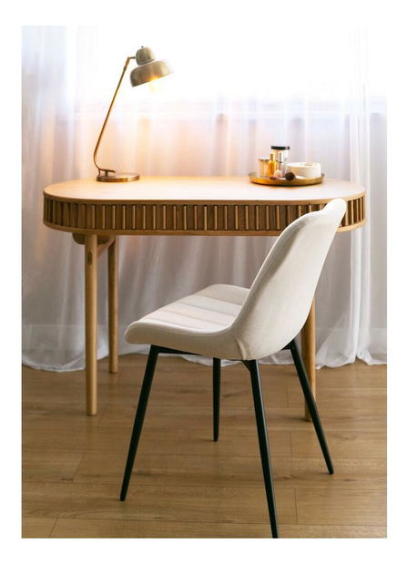 Jídelní židle Ruler (krémová + černá)