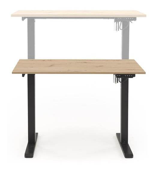 PC stolek Bush (dub zlatý + černá)