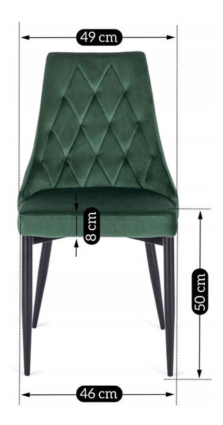 Jídelní židle Catedral (zelená)