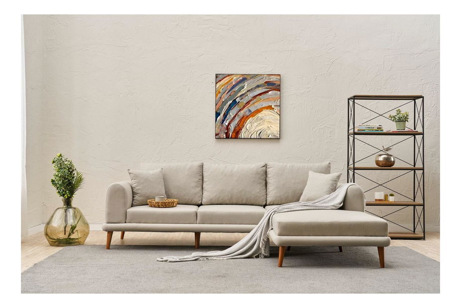 Rohová sedačka Sorenella (P) (krémová)