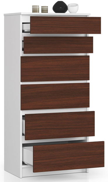 Komoda Kalista III (bílá + wenge)