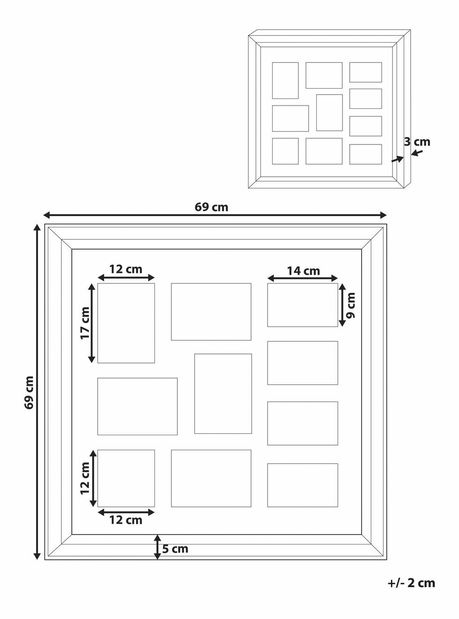 Rám na 10 fotografií Dorothy (stříbrná)