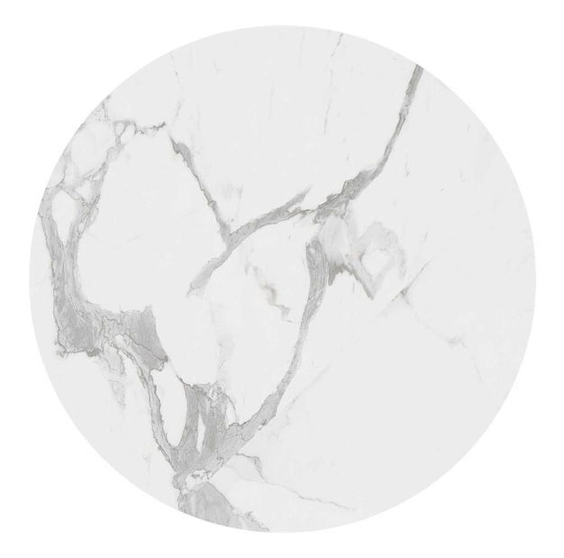 Set 2 ks. konferenčních stolků Owen (mramor bílý + černá)