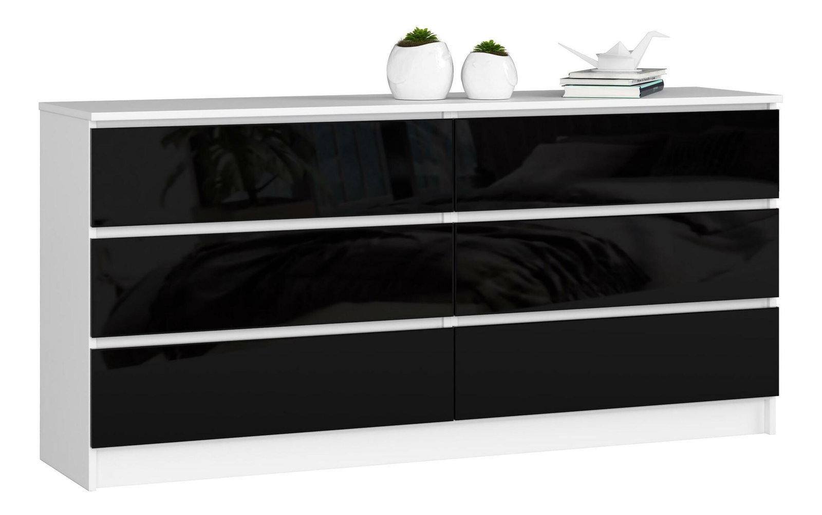 Komoda Koa III (lesk černý)