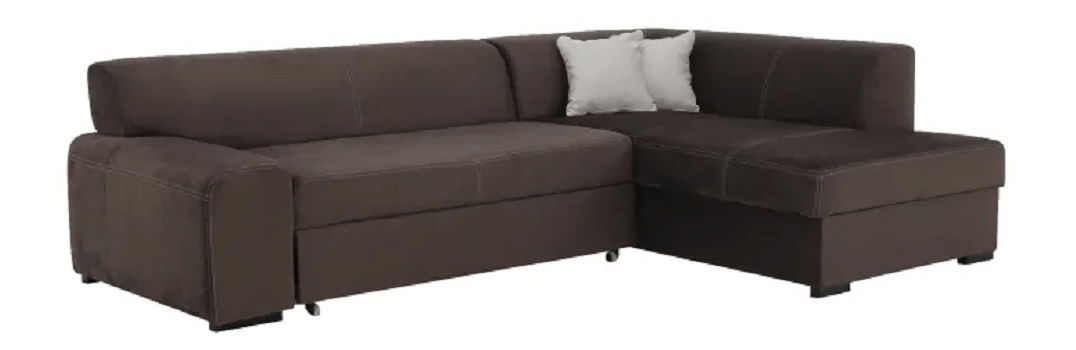 Rohová sedací souprava Milenna (hnědá) (P)