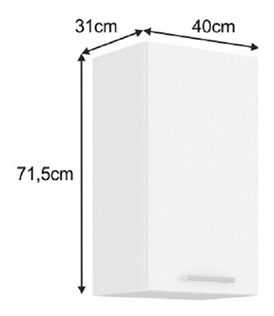 Horní skříňka Strolis 40 G-72 F (bílá)