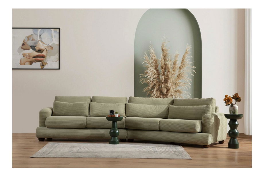 Pohovka čtyřsedačka Riverolla (P) (zelená)