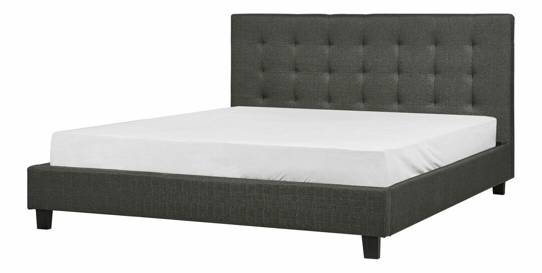 Manželská postel 180 cm ROLLA (s roštem) (tmavě šedá)