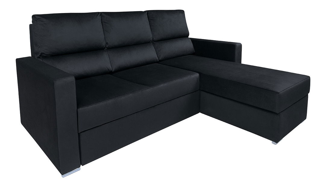 Rohová sedací souprava BRW Morant 2F.URCBK (černá) (P)