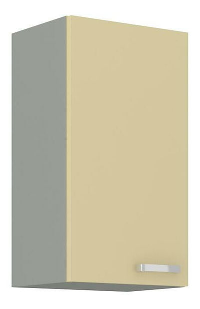 Horní kuchyňská skříňka Kelyn 40 G-72 1F (korpus: lesk krémový + fronta: šedá)