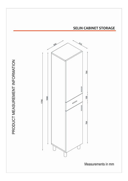 Koupelnová skříňka Sun (travertin)