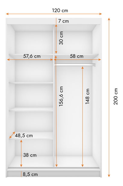 Šatní skříň Nestor 06 (dub sonoma + dub sonoma)