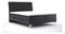 Boxspring postel 180 cm Molera (černá ekokůže) (s úložným prostorem)