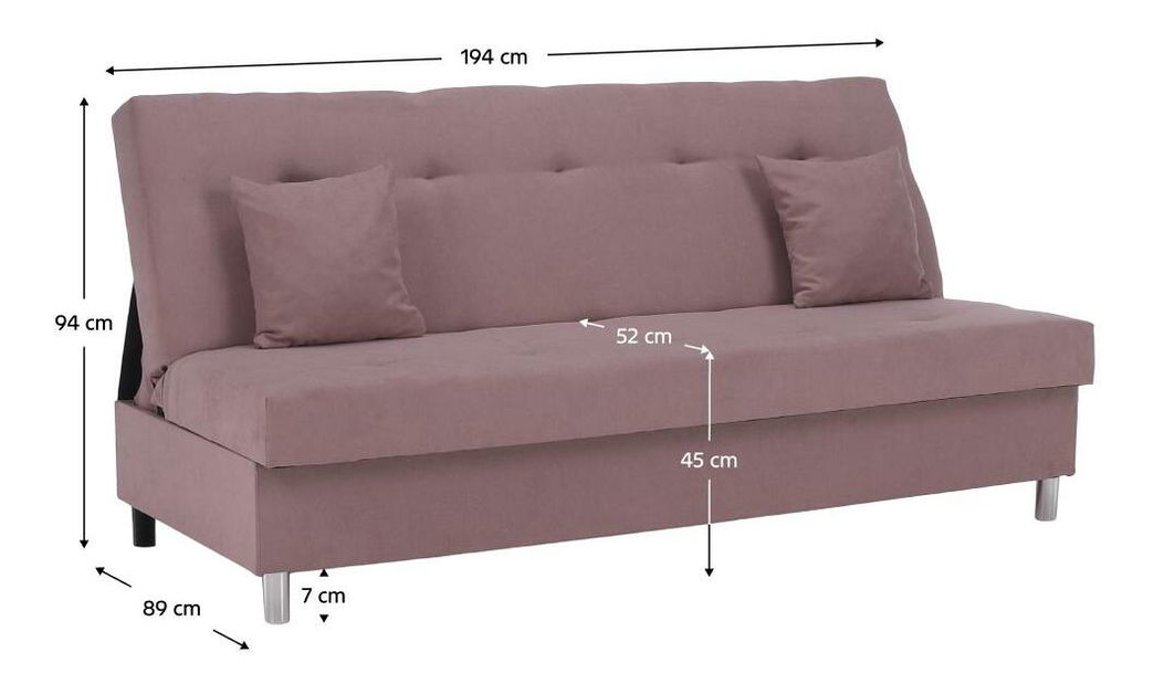 Pohovka Alda (růžová)