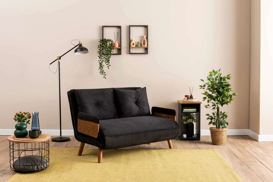 Pohovka dvousedačka Como P (černá)