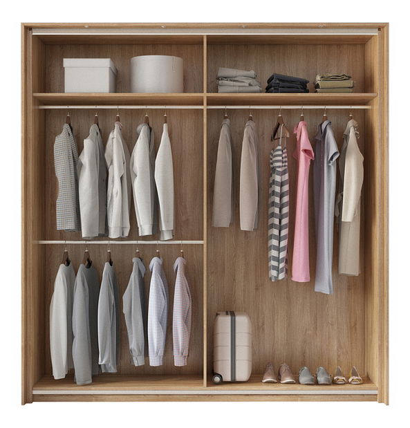 Šatní skříň 220 cm Cyryn Typ Q158 (dub monastery)