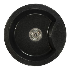 Kuchyňský dřez Mellusa (černá + textura) (bez otvoru pro baterii)