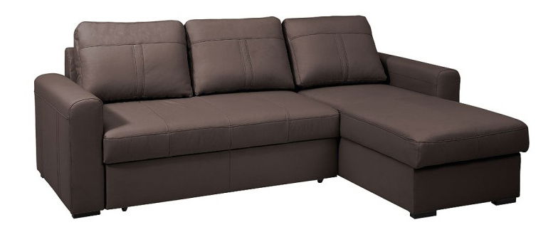 Kožená rohová sedací souprava Paso (P) čokoládová