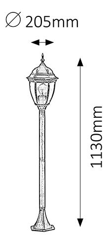 Venkovní svítidlo Toronto 8385 (antická zlatá)