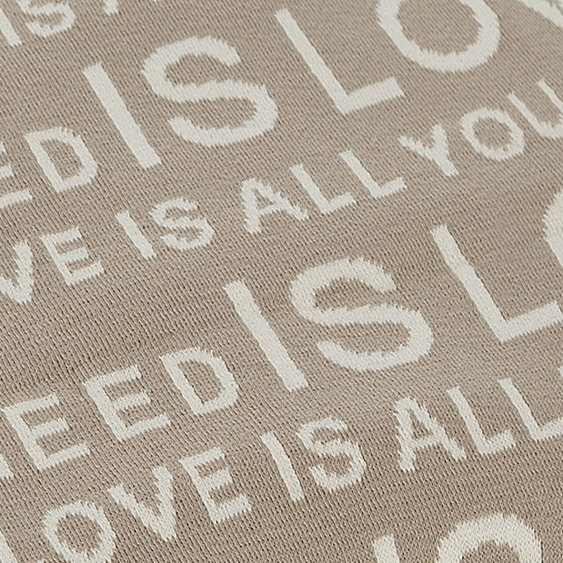 Deka 125x150cm Love (béžová)