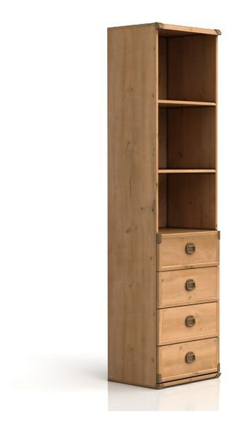 Regál BRW INDIANA JREG 4SO/50 (Borovice antická)