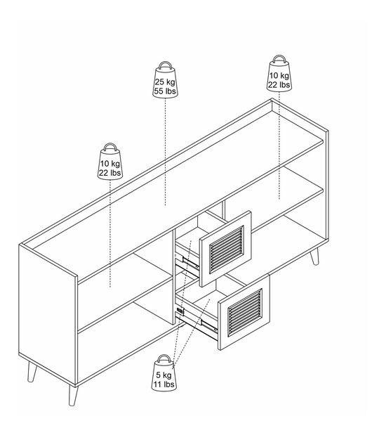  Konzolový stolek Pavelu 2 (bílá + natural)