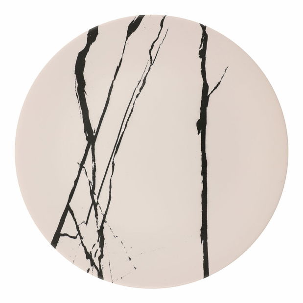 Sada mělkých talířů (6 ks.) Stuzy (bílá)