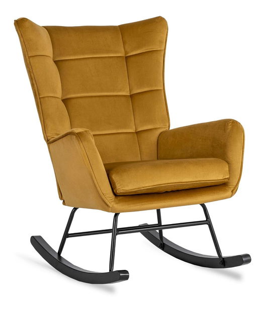 Houpací křeslo Jasusas (hořčicová)