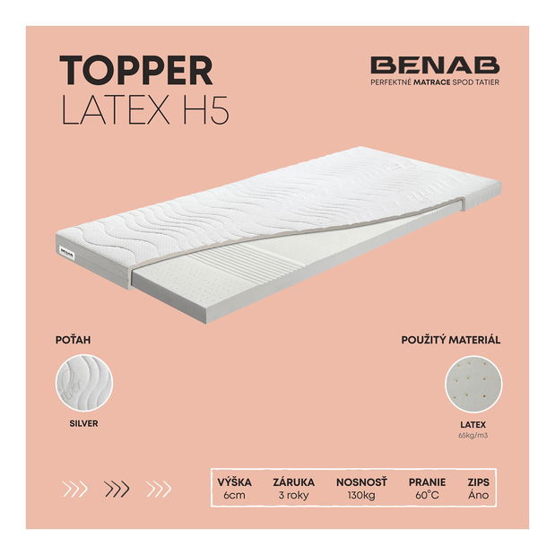 Vrchní matrace / Topper Benab Kronos H5 200x90 cm (T3)