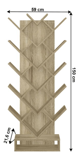 Regál Grisel (hnědošedá dub)