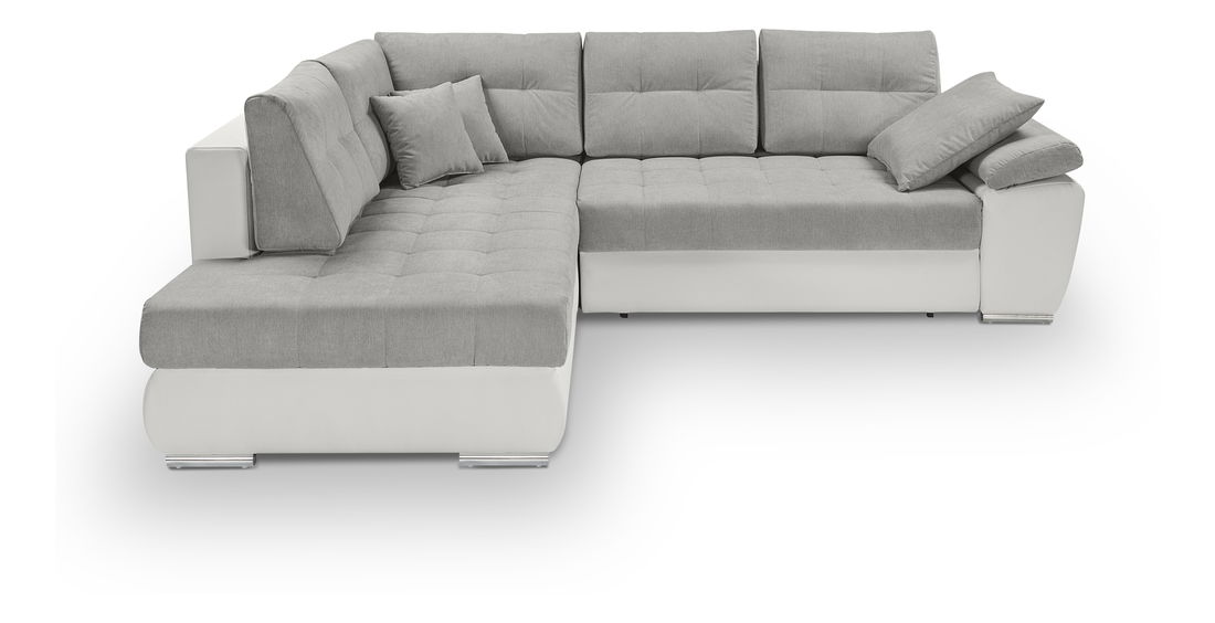 Rohová sedací souprava BRW Carl Lux 3DL.RECBK (šedá + bílá) (L)