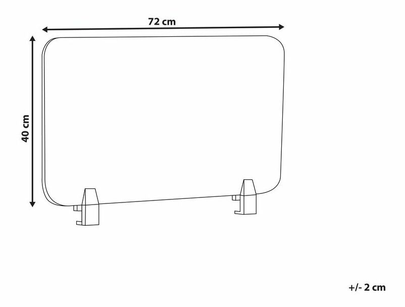 Přepážka na pracovní stůl 72 x 40 cm Walda (béžová)