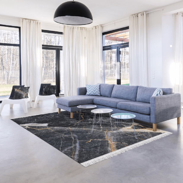 Koberec 160x230 Roven Typ 1 (černý mramor)