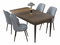 Jídelní set Nilla (ořech barokní + šedá) (pro 4 osoby)