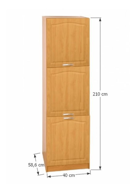 Potravinová kuchyňská skříň Lonicera MDF klasik S40/210/57 (L)