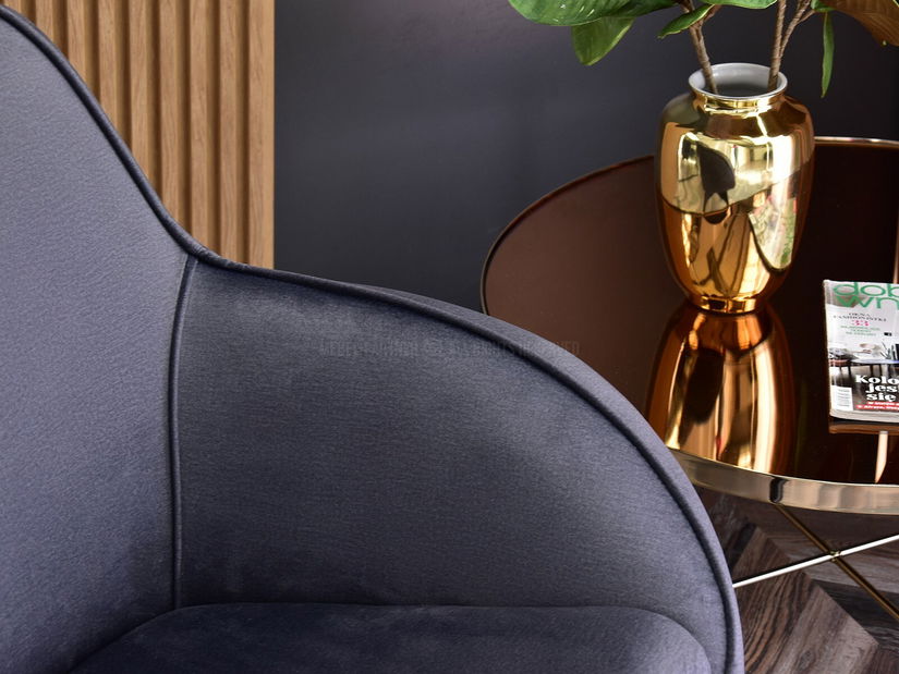 Designové křeslo Merch (grafitová + bílá)