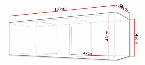 Nástavba na skříň Lenona Lux D3 (bílá + dub wotan)