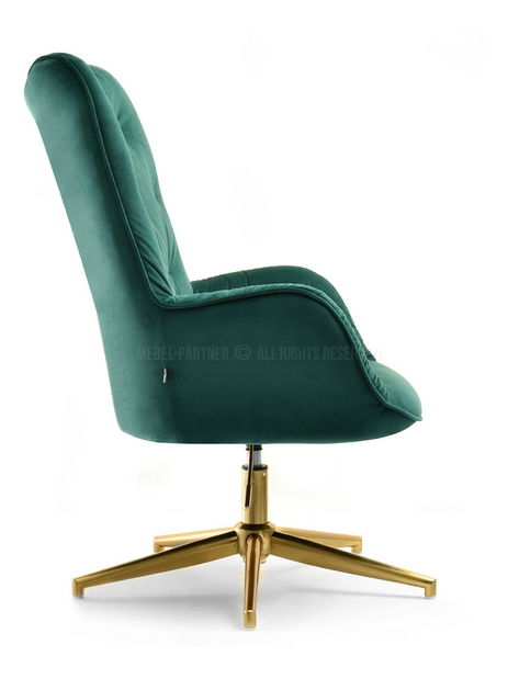 Křeslo Meryl (zelená + zlato)