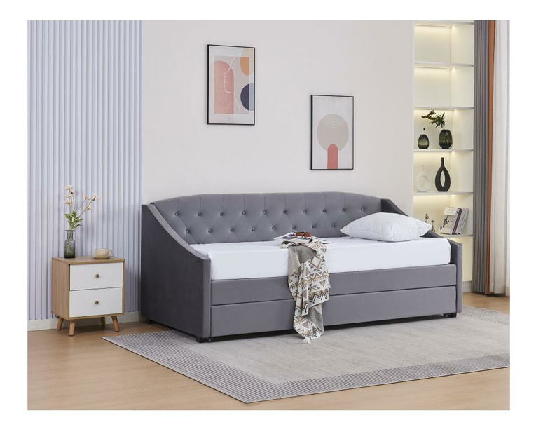 Rozkládací postel 90 cm Asesorar (šedá)