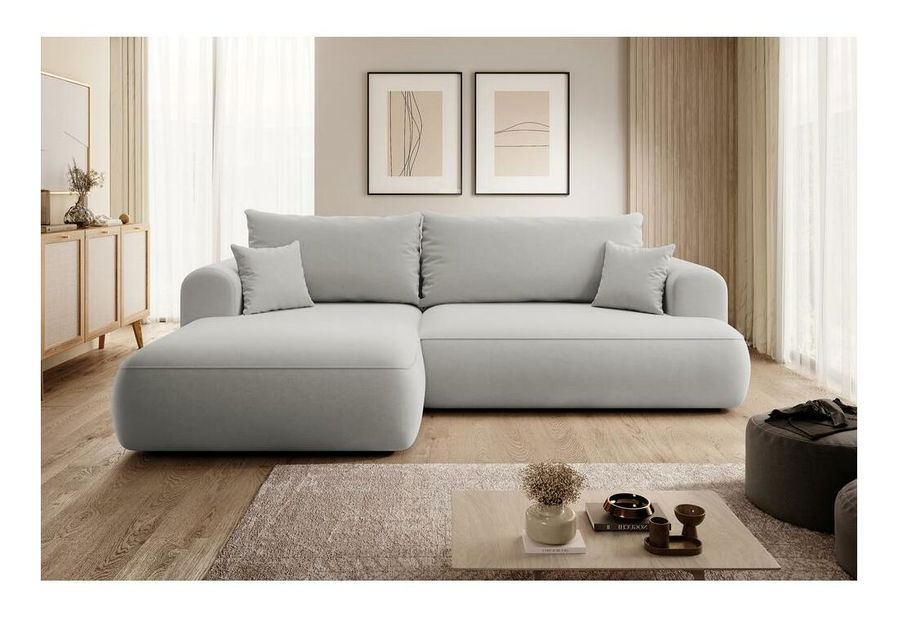 Rohová sedací souprava Olivo I (L) (šedá + černá)