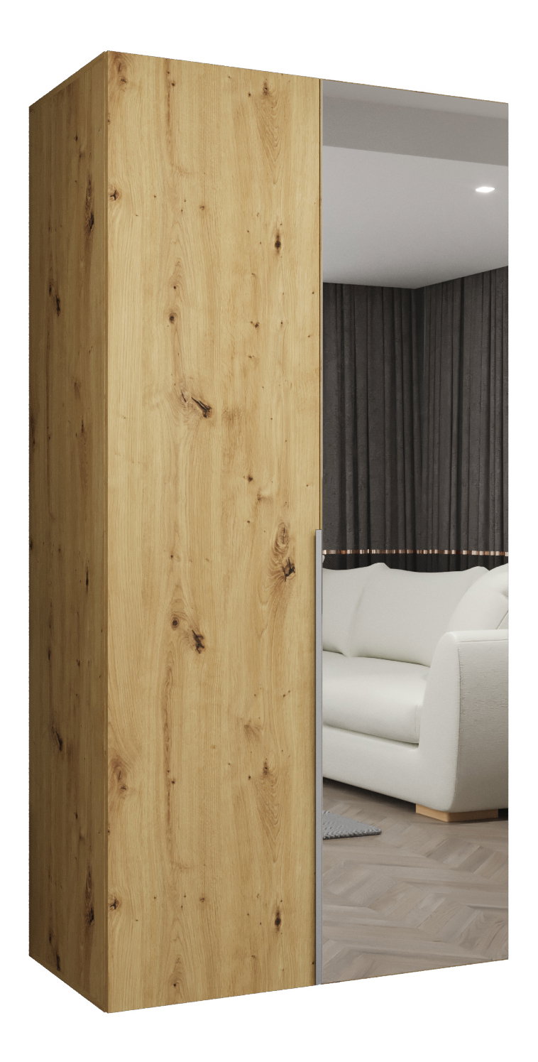 Šatní skříň 100 cm Alice 2 (dub artisan + kašmír)