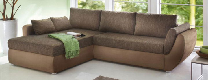 Rohová sedací souprava Taifun hnědá (L)