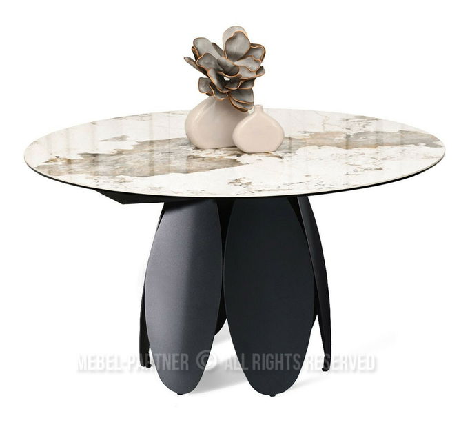 Jídelní stůl Facilidades (mramor + černá)