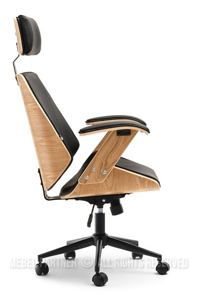 Křeslo Franc (dub černý + černá)