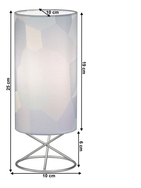 Stolní lampa Adesh (šedá)